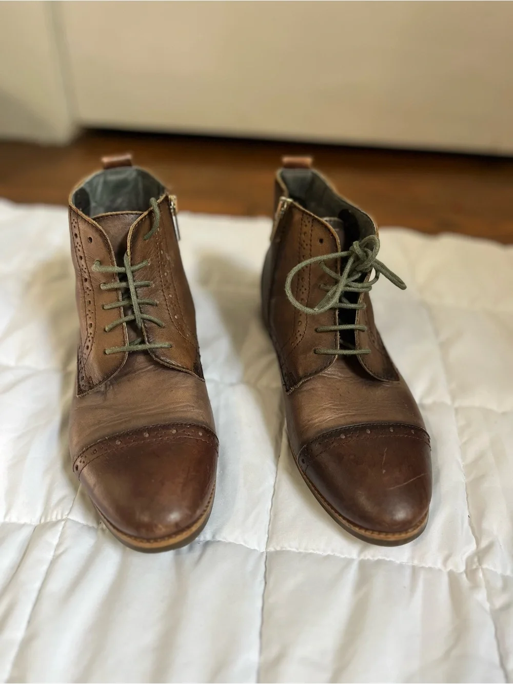 PIKOLINOS women’s Brown Leather Ankle Booties size 37